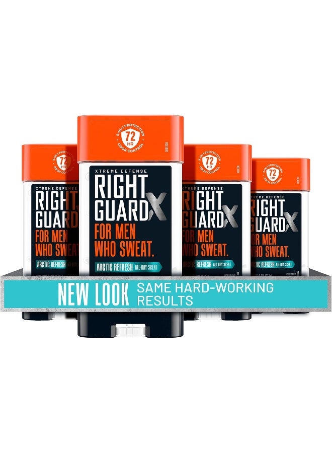 Right Guard Xtreme Defense Antiperspirant Deodorant Gel, Arctic Refresh, 4 Ounce (Count Of 4) - Image 1